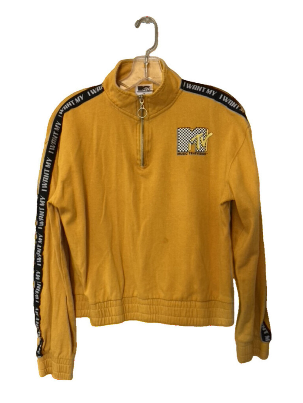 Vintage MTV Mustard Yellow Long Sleeve Jersey - size M